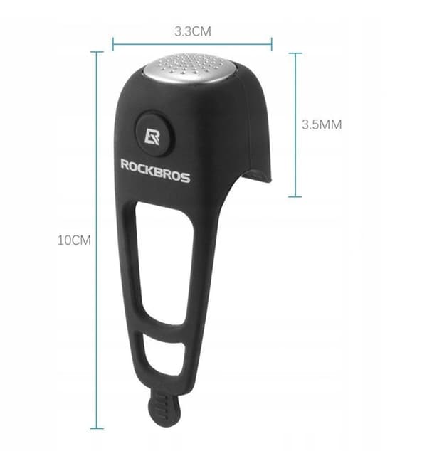 Rockbros Elektronisk Cykel Ring klocka - Svart Svart