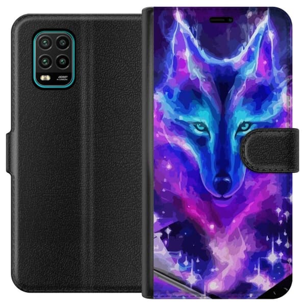 Plånboksfodral till Xiaomi Mi 10 Lite 5G med Neon Varg