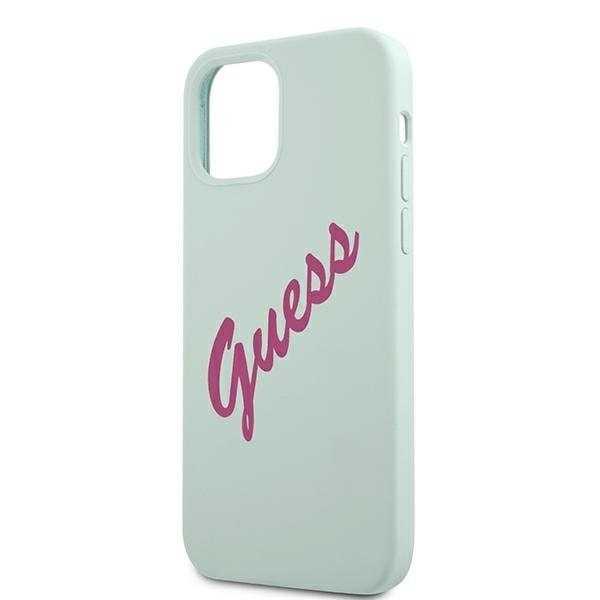 Guess iPhone 12 Pro Max Skal Silikon Vintage - Blå/Fuschia Blå