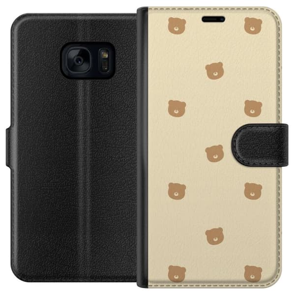 Plånboksfodral till Samsung Galaxy S7 med Björnmönster