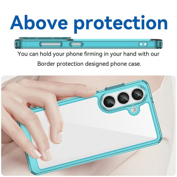Mobilskal för Samsung Galaxy S26 TPU + Akrylskydd - Transparent Blå