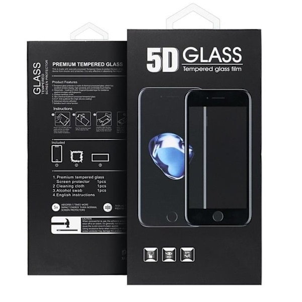 Xiaomi Redmi 10C Härdat Glas Skärmskydd 5D Full Lim - Svart