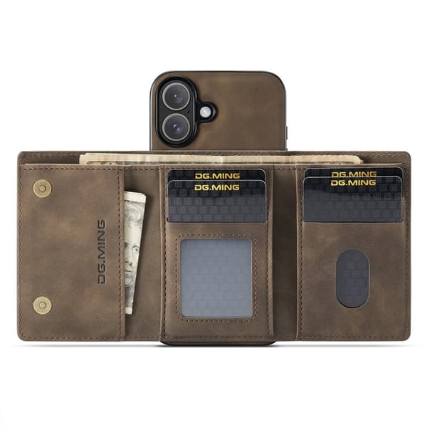 DG.MING M1 Series Mobilskal till iPhone 17 med Kickstand - Brun