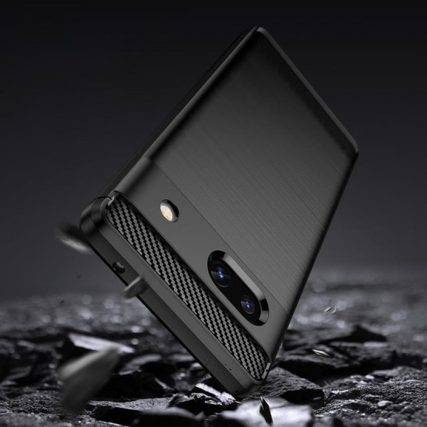 Google Pixel 7a Mobilcover Carbon Silikone - Sort