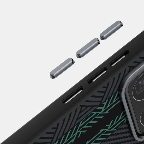 ABEEL Mobilskal till Xiaomi 15 Pro PC TPU Aluminium PU Läder - Textur 2