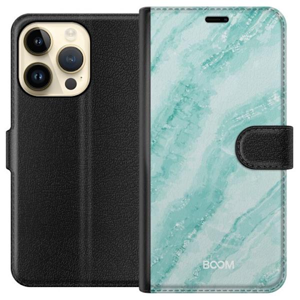 Plånboksfodral till Apple iPhone 14 Pro med Mint Marble