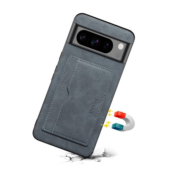 DENIOR Google Pixel 8 Pro Fodral Konstläder Ställ - Grå