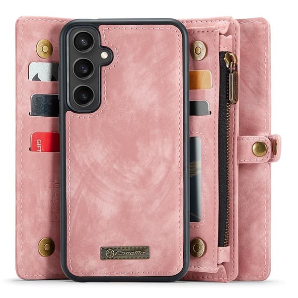 CASEME 008 Plånboksfodral för Samsung Galaxy S23 FE Konstläder - Rosa