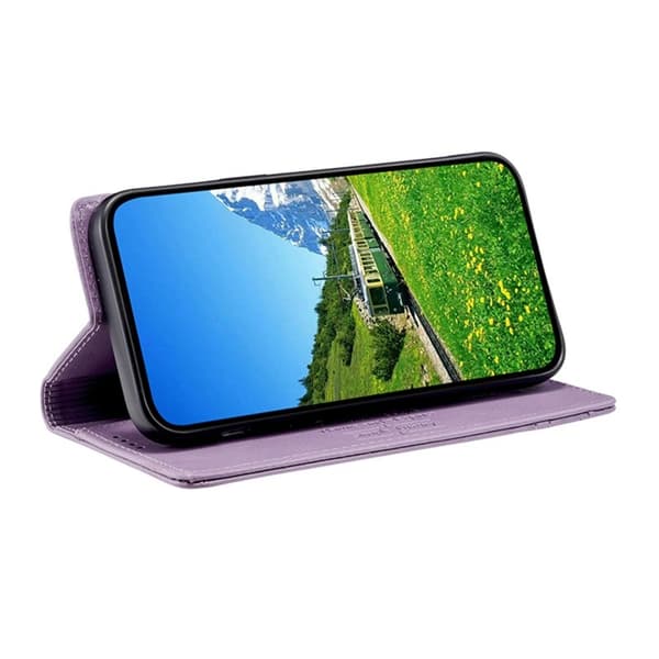 TTUDRCH Samsung Galaxy S26+ Plånboksfodral Konstläder RFID Skydd - Lila