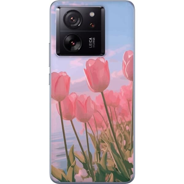 Mobilskal till Xiaomi 13T Pro med Rosa Tulpaner
