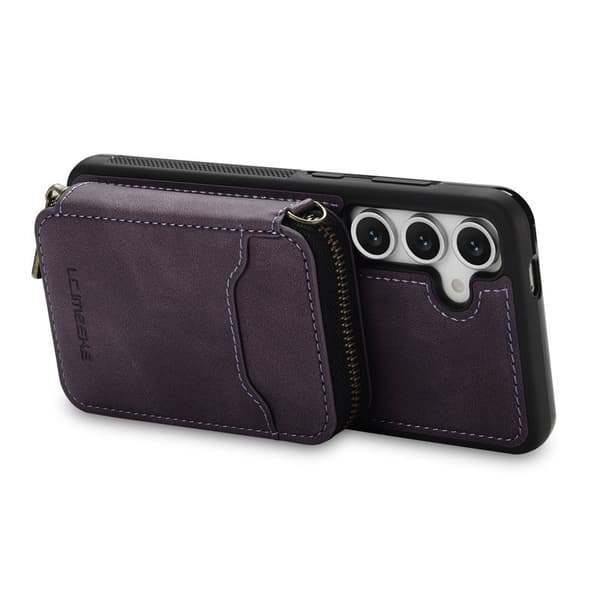 LC.IMEEKE L6 för Samsung Galaxy S25 - Plånboksfodral Konstläder - Lila