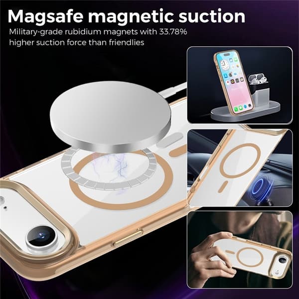 Mobilskal till iPhone Air MagSafe TPU+PC Transparent - Guld Guld