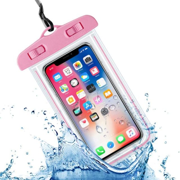 Universal vandtæt mobiltaske - Pink Pink