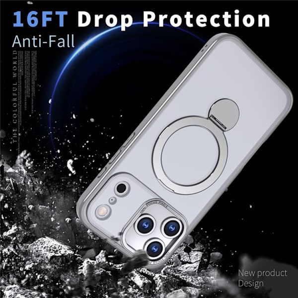 Mobilskal till iPhone 17 Pro MagSafe Rotating Kickstand Grå