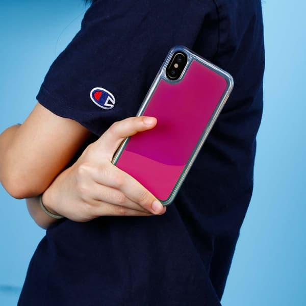 Liquid Neon Sand skal till iPhone X - Violet Lila