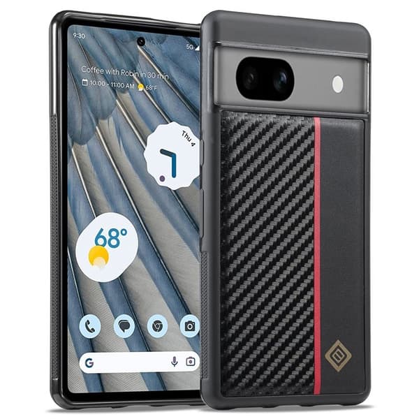 LC.IMEEKE Fodral för Google Pixel 7 5G - KonstLäder - Svart