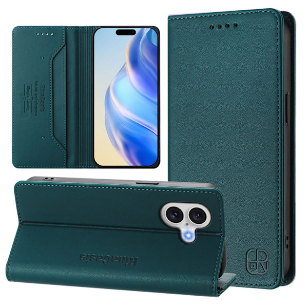 RINACASIS iPhone 17 Plånboksfodral RC01 RFID - Mörkgrön Grön