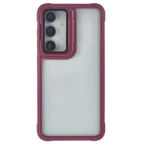 Mobilskal för Samsung Galaxy S26 Plus PC + TPU med kickstand - Vinröd