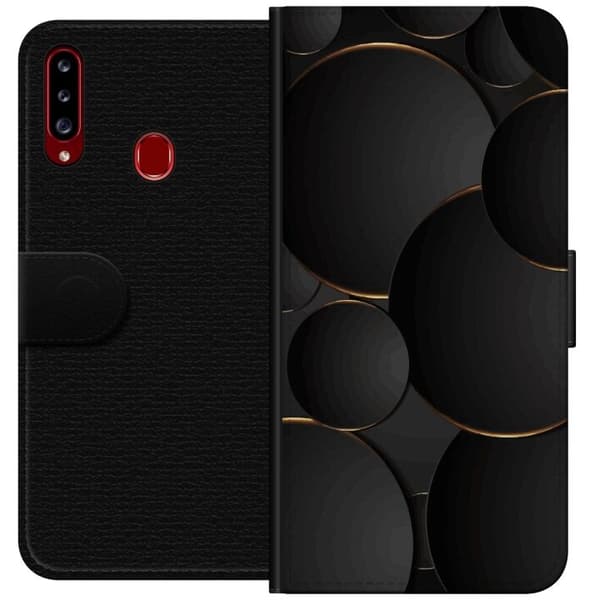 Plånboksfodral till Samsung Galaxy A20s med Lyxig Cirklar