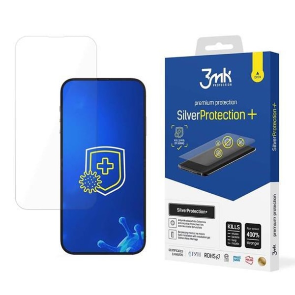 3mk iPhone 14/14 Pro Skærmbeskytter i hærdet glas Sølvbeskyttelse Pl