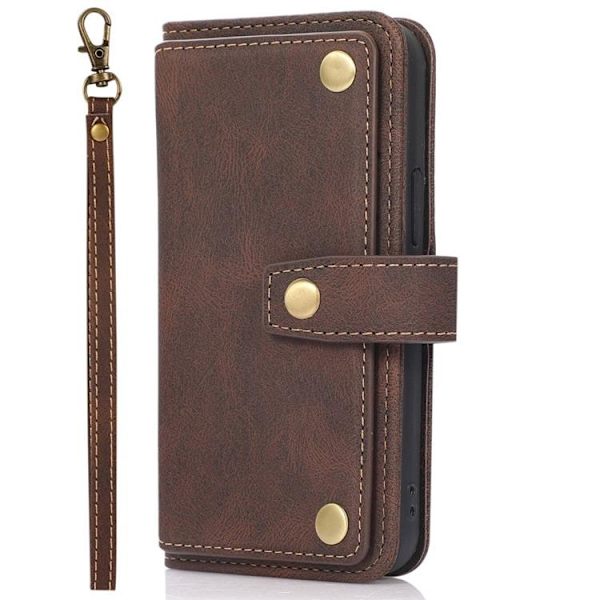 iPhone 14 Plus Plånboksfodral Flip - Coffee Brun