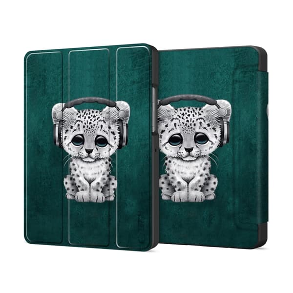 Teknisk Protect Galaxy Tab A9 Taske Smart - Trist Cat Grön