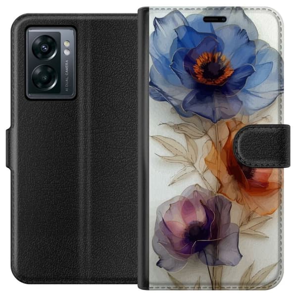 Plånboksfodral till OnePlus Nord N300 med Silkesblommor