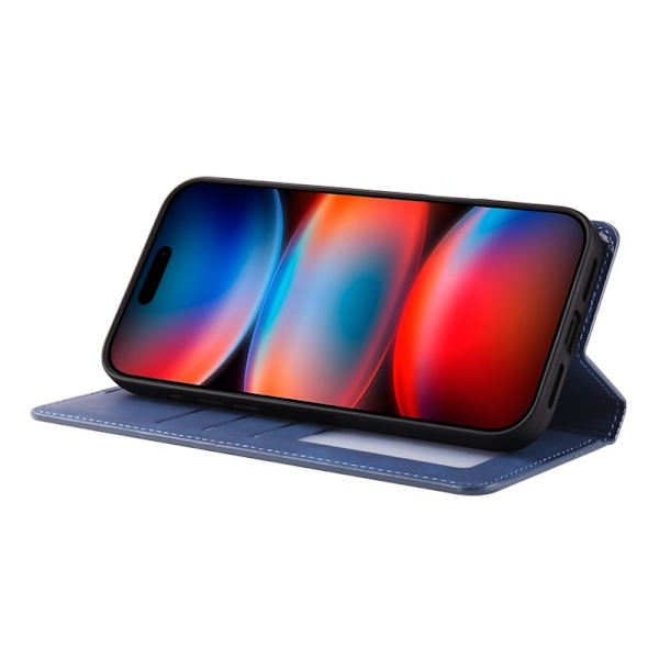 FORWENW iPhone 17 Pro Plånboksfodral Konstläder - Blå
