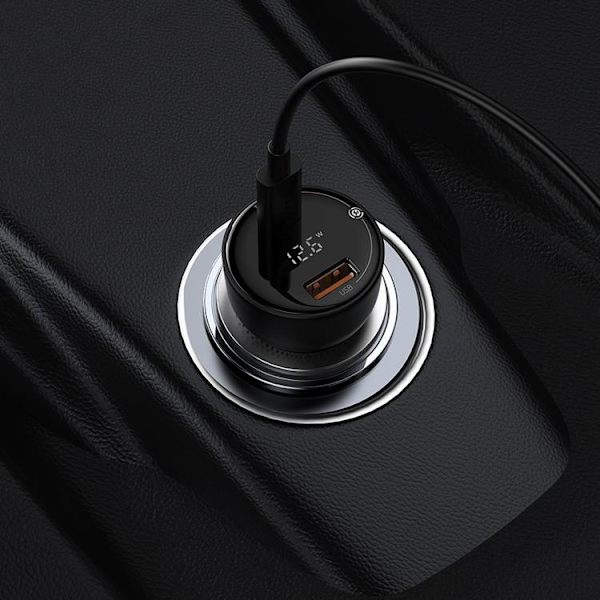 Baseus Superme Billaddare USB Till USB-C 100W - Svart Svart