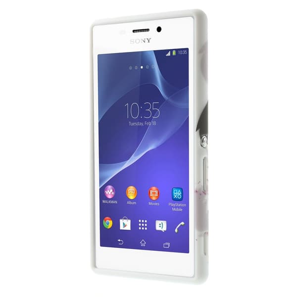 Cover til Sony Xperia M2 - Rød blomst Red