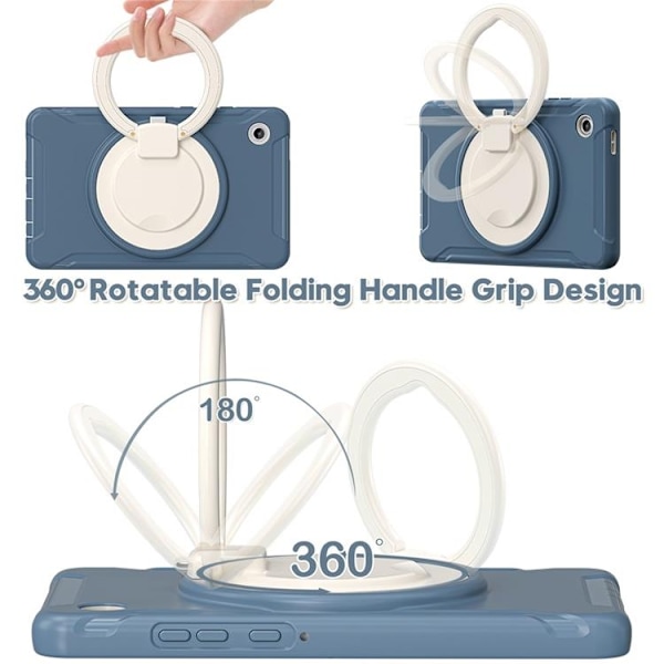 Mobilskal till Galaxy Tab A11 Rotary Kickstand Handle - Cornflower Blå Blå