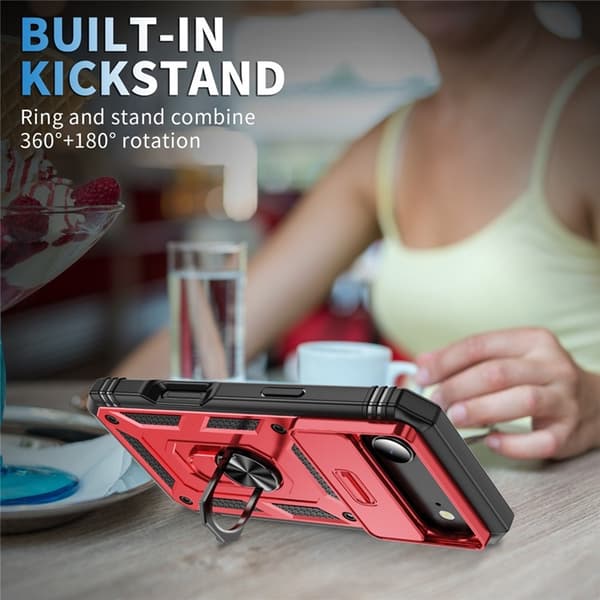 Mobilskal till iPhone Air Slide Camshield Kickstand - Röd Röd