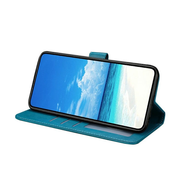 Samsung Galaxy S26 Edge Plånboksfodral Konstläder Flip Skydd - Blå