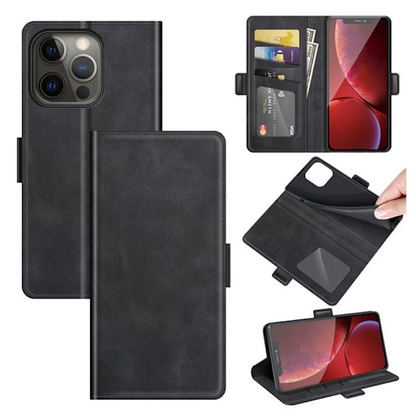Flip Plånboksfodral till iPhone 13 Pro Max - Svart Svart