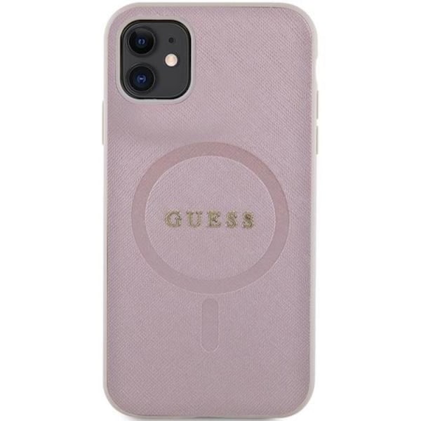Guess iPhone 11/XR Mobilskal Magsafe Saffiano - Rosa