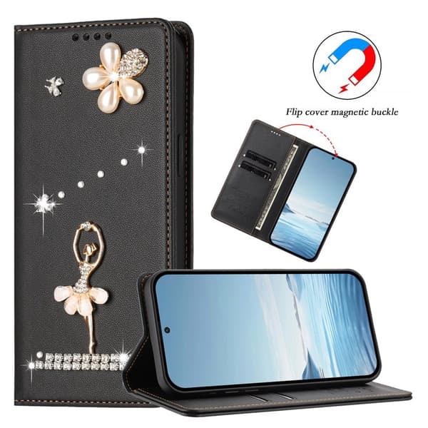 Plånboksfodral för Samsung Galaxy S26 Plus Konstläder RFID - Svart