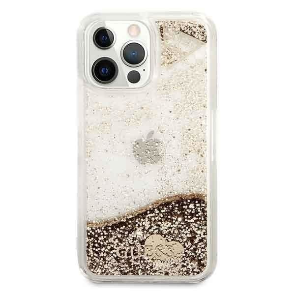 GUESS iPhone 14 Pro Skal Glitter Charms - Guld