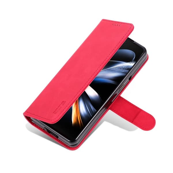 AZNS Samsung Galaxy Z Fold5 Plånboksfodral Konstläder - Röd