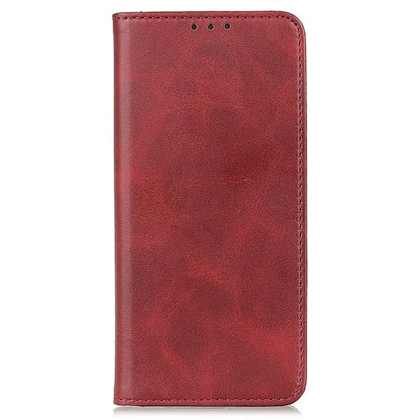 iPhone 17 Plånboksfodral Äkta läder - Röd Röd