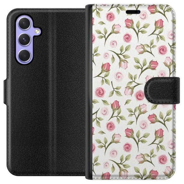 Plånboksfodral till Samsung Galaxy A54 med Blommigt