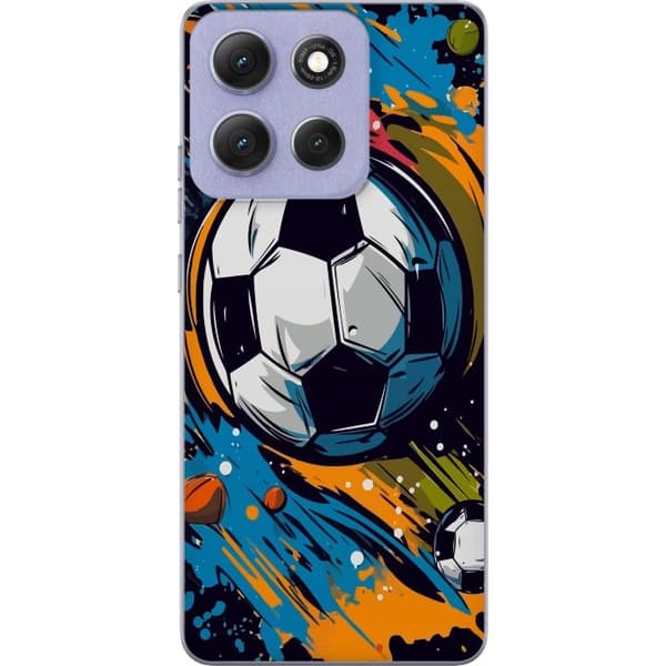 Telefontaske til Motorola Moto G86 Power med fodbolde