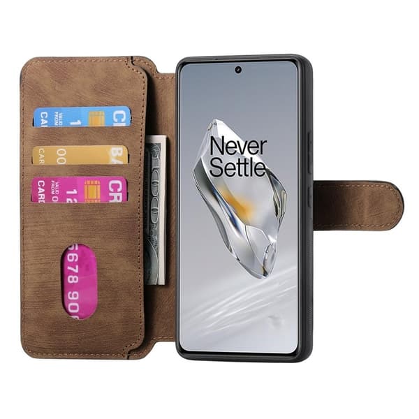 CASENEO OnePlus 12 5G Plånboksfodral - Avtagbart Konstläder- Brun