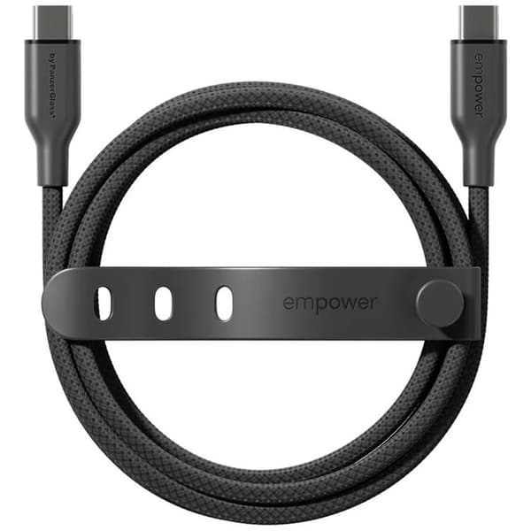 Empower by PanzerGlass USB-C til USB-C 60W kabel 2m Racing Svart