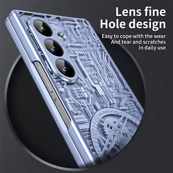 Mobilskal till Galaxy Z Fold 7 Mechanical Legend Electroplating - Blå Blå