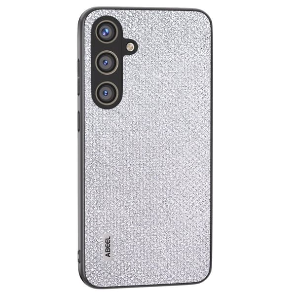 ABEEL Mobilskal till Samsung Galaxy S24+ Skyddande Läder Silver