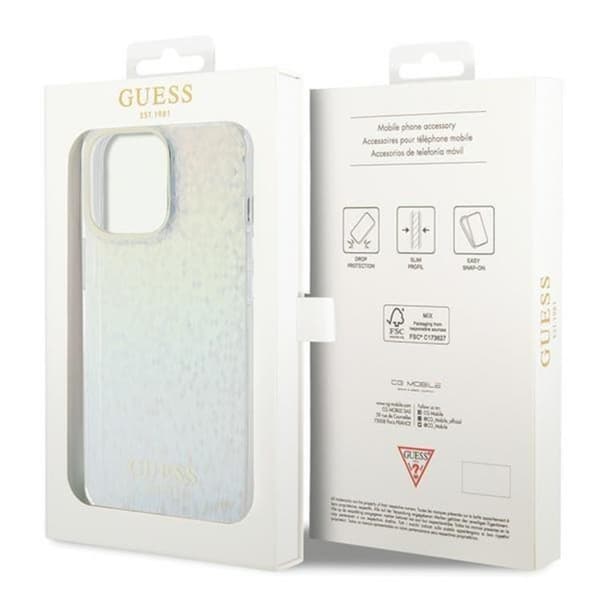 Guess Mobilskal till iPhone 15 Pro Max IML Mirror Disco Iridescent Flerfärgad