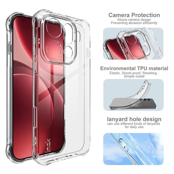 IMAK Mobilskal till Oppo Find X9 Pro 5G TPU Skydd - Vit