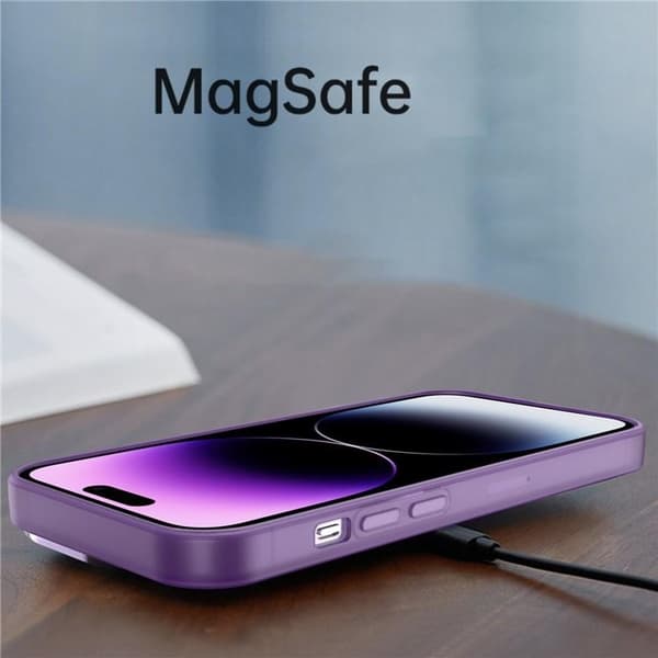 Mobilskal till iPhone 15 Plus Electroplating Kickstand - Svart Svart