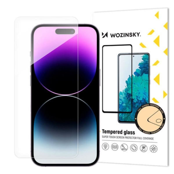 Wozinsky iPhone 15 Skærmbeskytter i hærdet glas - Gennemsigtig