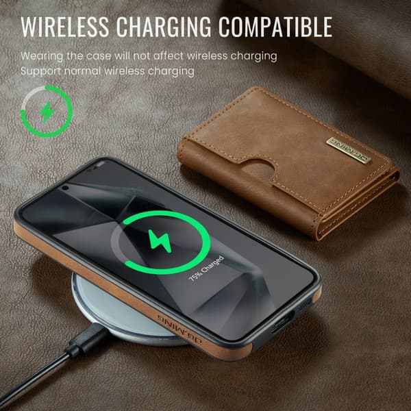 DG.Ming Plånboksfodral för Samsung Galaxy S26 RFID-blockerande - Brun